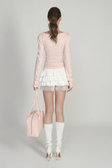 Vivienne Ballet Lace Top, Pink