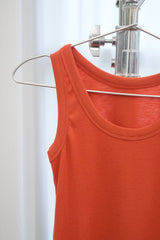 ベーシック リブ スリーブレス (Orange)