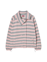 STRIPE COLLAR JACKET PINK