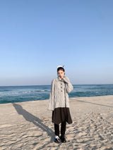  HIGHNECK BUTTON KNIT