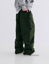 BASIC LOGO WIDE TRACK PANTS KAHKI