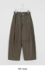 [unisex] Dalkas Pintuck Cotton Banding Wide Pants