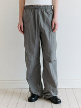 STRING FRILL TRACK PANTS GRAY