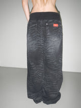 zebra wide denim pt