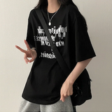 リブレタリングボクシーフィット半袖Tシャツ