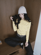 Steady Round Color Long Sleeve Cardigan