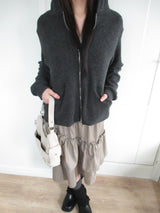 heavy knit hoodie
