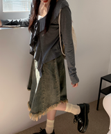 Cocoa frill cardigan