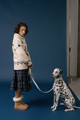 Witty frill skirt_check blue