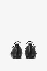 PINTUCK RIBBON FLAT IN BLACK