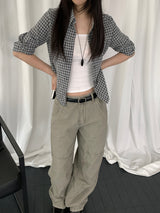 レッカ ロールドアップ チェックシャツ