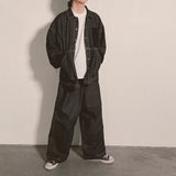 reverse Terry Pocket Denim Pants_black