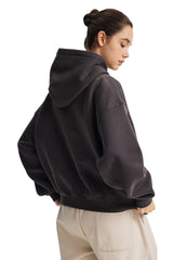 Fleece Boxy Double Zip Hoodie