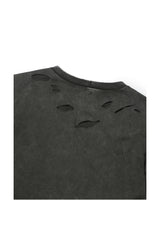 ダメージレイヤード長袖Tシャツ (チャコール)