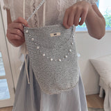 Silver knit bag