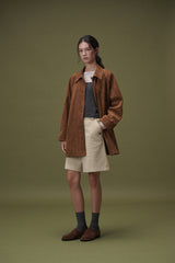 Suede half pants (Beige)