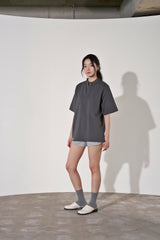 S-Cオープンヘンリーネック 1/2 TEE (Charcoal)