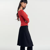 Wrap Skirt Pants Black