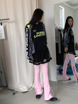 RIBBON BOOTCUT LEGGINGS (4COLOR)