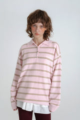 Cozit stripe knit_pink