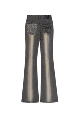コルセットハイライトブーツカットデニム #ダスト