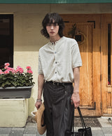 Paul Stripe Curved Slacks