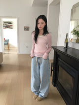 Pae Rouge Vintage Washing Denim Pants (2c)