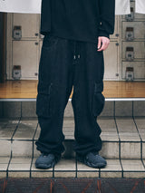 CARGO LOOSEFIT DENIM PANTS BLACK
