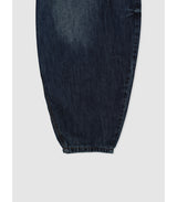 Round denim pants
