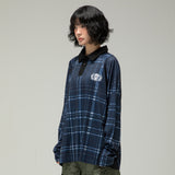 GT117 グラフィティチェック ロングスリーブ (NAVY)