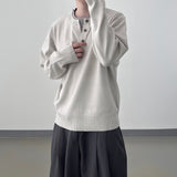 Riven Layered Henley-Neck Knit