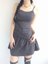 Shirring Flared Dress