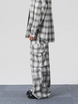 FMACM Two-in-One Side-Pocket Check Trousers