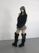 cable wool pumkin shorts(3 color) 