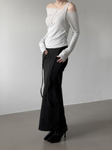 Janet two-way slit long skirt
