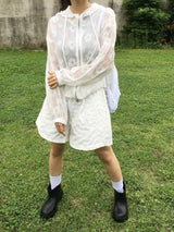 Zan Flower Embossed Short Pants (5c)