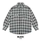 2ポケットチェックシャツ (BLACK)