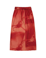 Embroidered Graphic Jersey Skirt _ RED