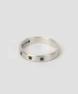 Clover simple rail ring BK (925 silver)