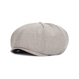 VARZAR Logo Easy Fit Newsboy Cap / Warmtaupe