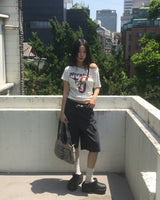 Chaper buckle belt leather shoulder bag