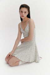 Wave Flare Dress Oatmeal