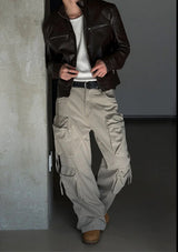[Unisex] Dyeing string multi cargo pants(3color)