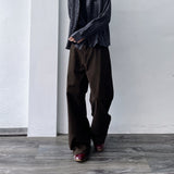 Brown Shadow Wide Pants