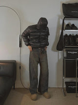 [Premium] フロッピーカーブデニムパンツ (Brown)