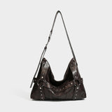 Studded Oversized Leather Tote Bag