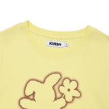 WITTY BUNNY CROP MODAL T-SHIRT [LIGHT YELLOW]