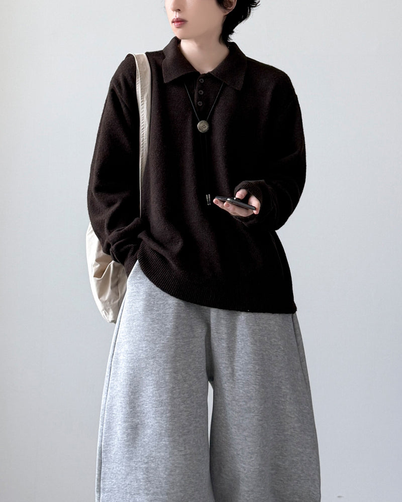 Yuria Wool Collar Knit