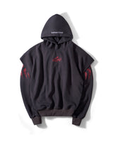 DOUBLE LAYER GREY HOODIE