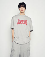 25FW DOUBLE LAYER LOGO WIDE SHORT SLEEVE T-SHIRT MELANGE